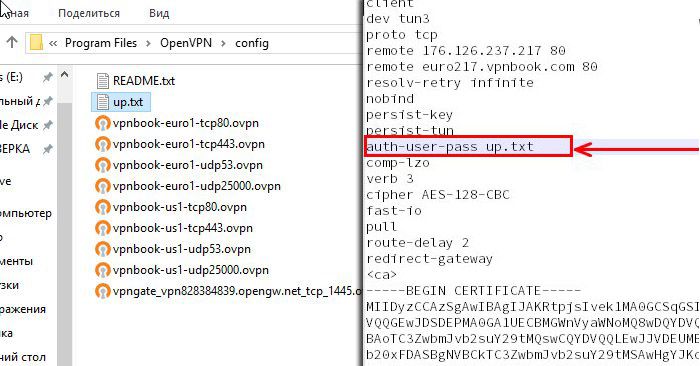 Автаматическая подстановка логина и пароля в конфиге OpenVPN